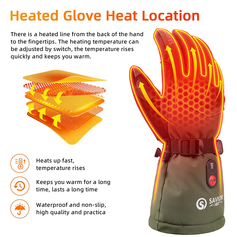 Green 7.4V 3000mAh Outdoor War - đánh giá và giá Ski Glove Waterproof