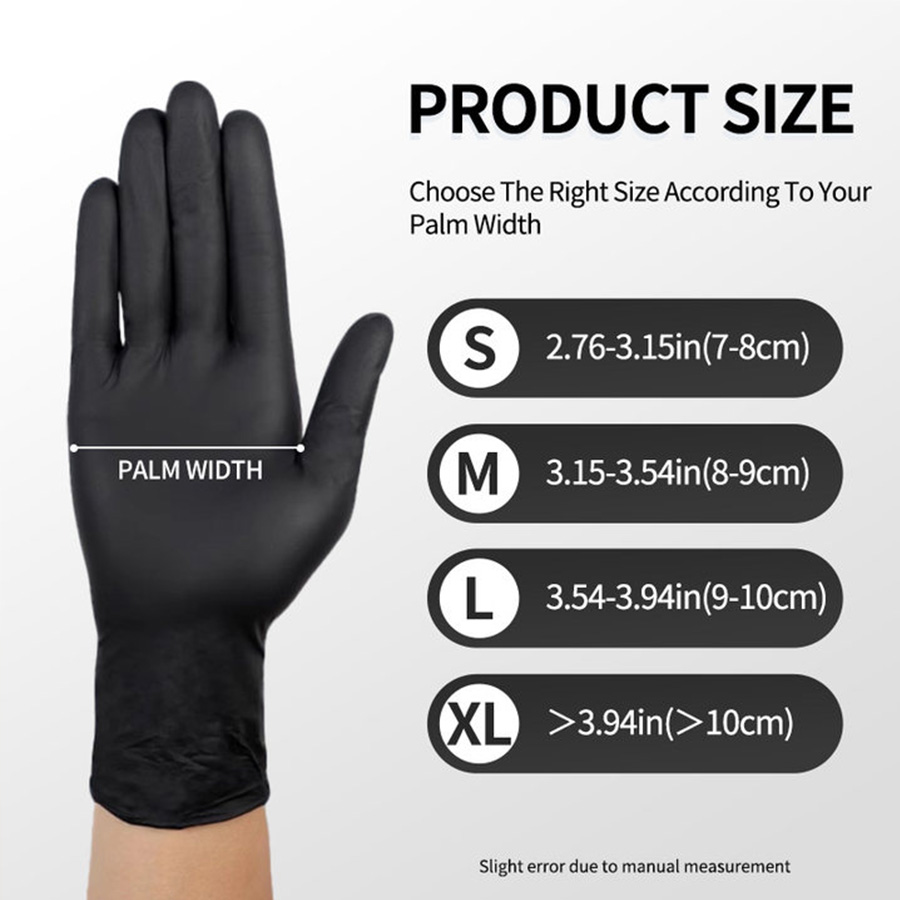 100-800Pcs Black Nitrile Dispo - đánh giá và giá Exam Glove Nitrile
